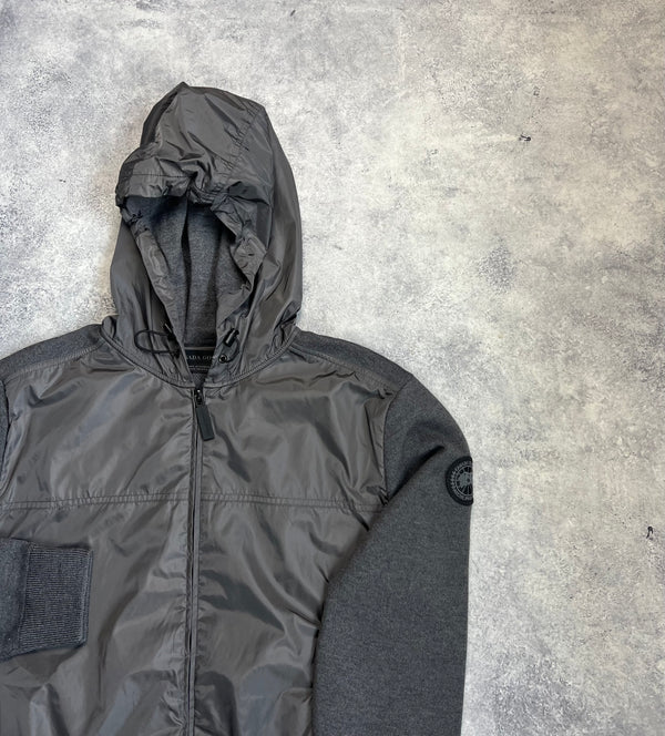 Canada goose grey windbridge black label hoodie