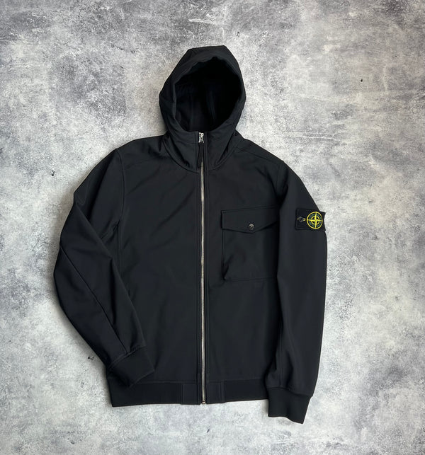 Stone island AW17 black soft shell-R jacket