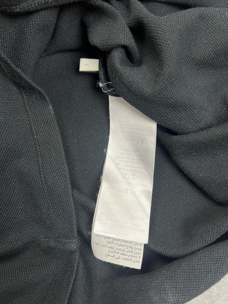 Gucci black stripe polo shirt