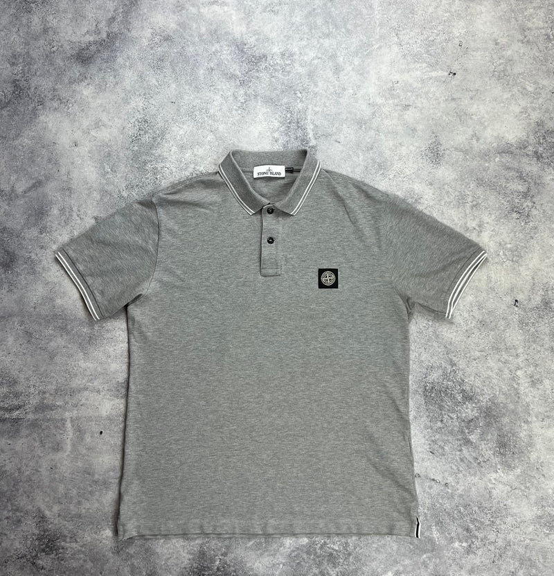 Stone island 2019 grey polo shirt