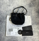 Christian Dior women’s black Cannage bucket bag