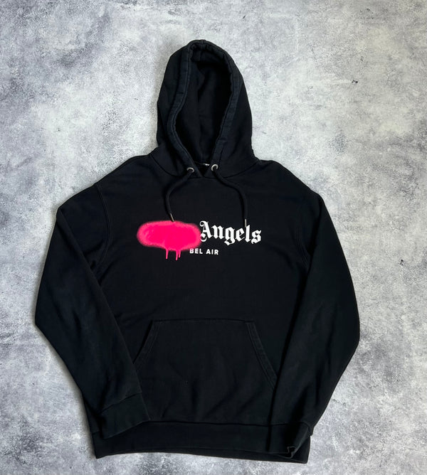 Palm angels black bel air spray hoodie