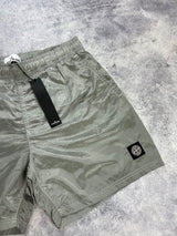 Stone island 2017 silver nylon metal swim shorts