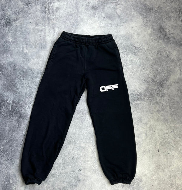 Off-white airport tape black joggers