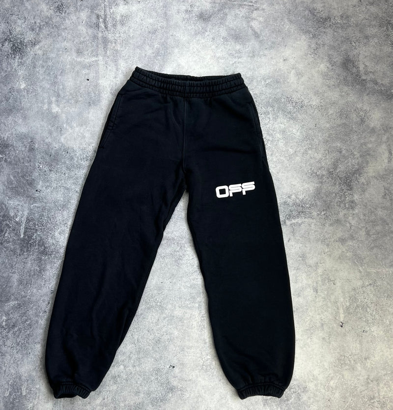 Off-white airport tape black joggers