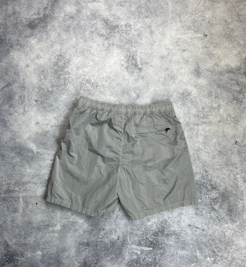 Stone island 2019 silver nylon metal swim shorts