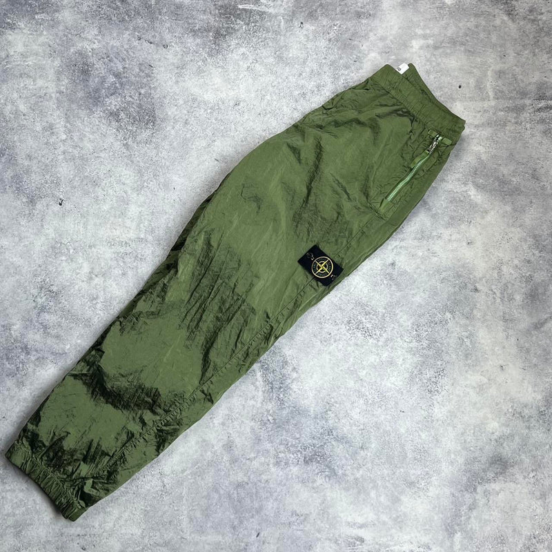 Stone island SS23 khaki nylon cargo trousers