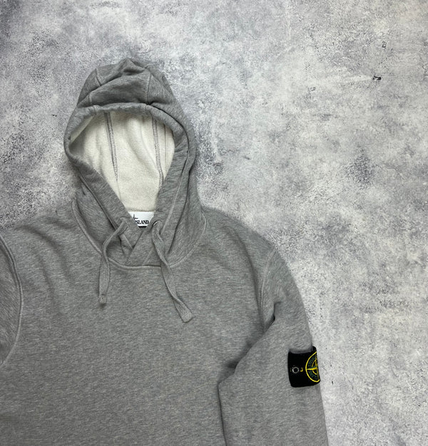 Stone island 2022 light grey pullover hoodie