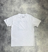 Stone island 2022 white tricromia two tee