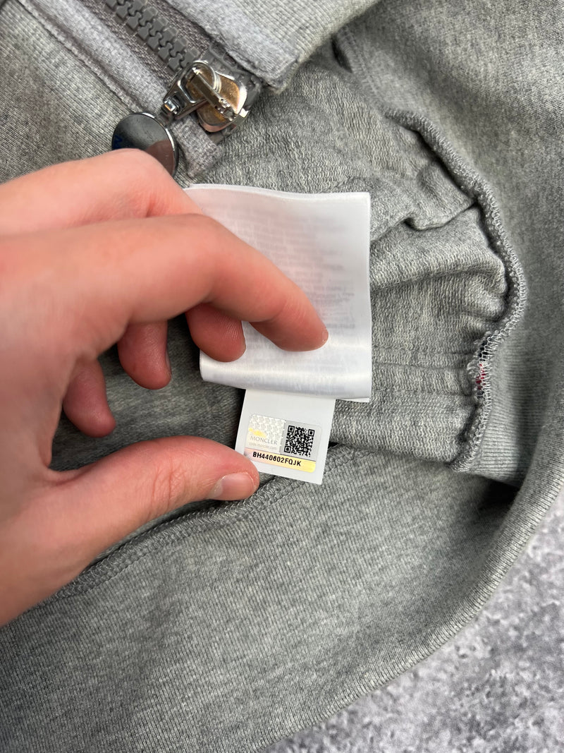 Moncler grey zip up jumper