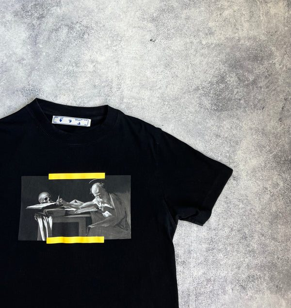 Off-white Caravaggio painting black tee