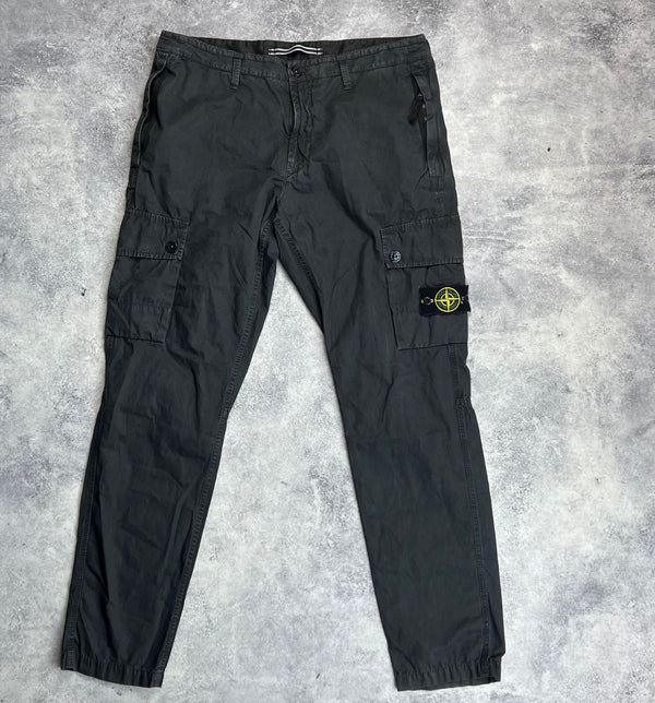 Stone island charcoal grey cargo trousers