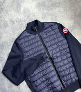 Canada goose navy blue hybridge knit packable