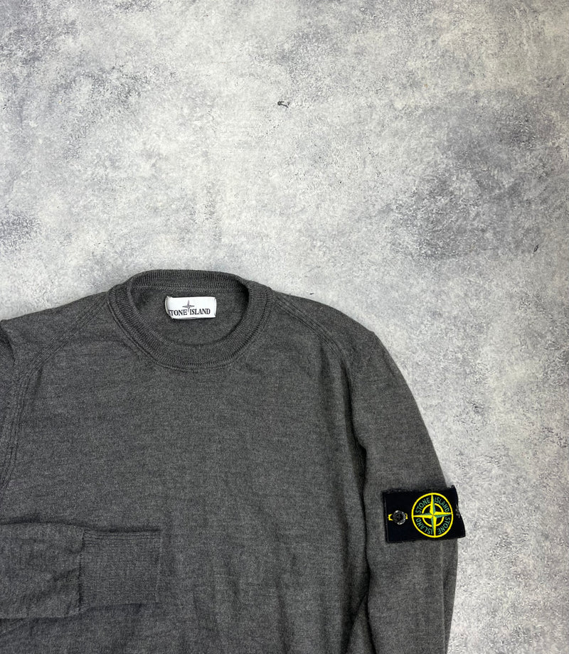 Stone island 2019 charcoal grey wool jumper