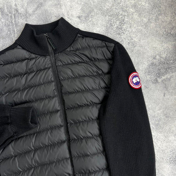 Canada goose black hybridge knit jacket