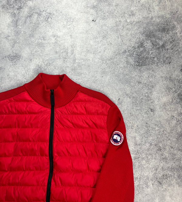 Canada goose red hybridge knit jacket