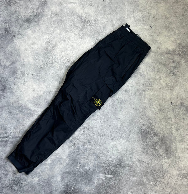 Stone island SS19 navy blue cuffed cargo trousers