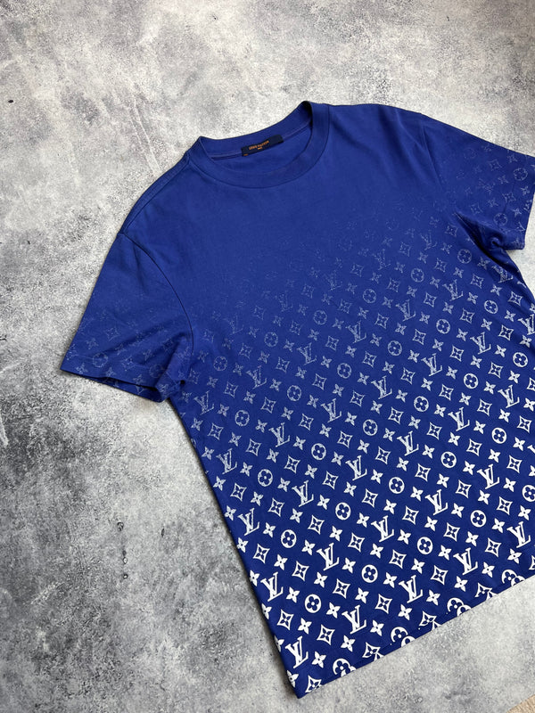 Louis vuitton blue monogram gradient tee