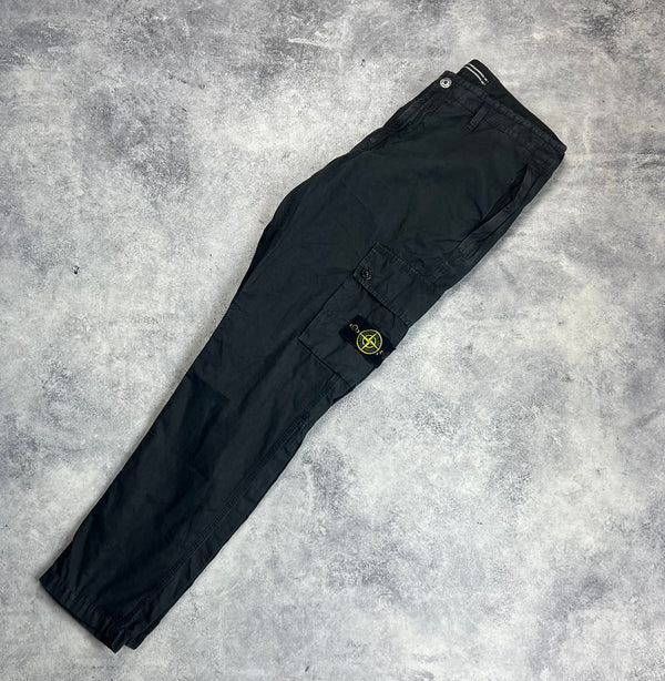 Stone island charcoal grey cargo trousers