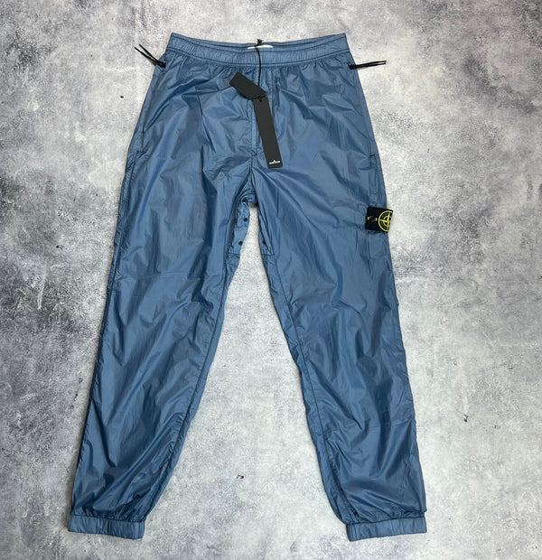 Stone island SS23 avio blue nylon cargo trousers