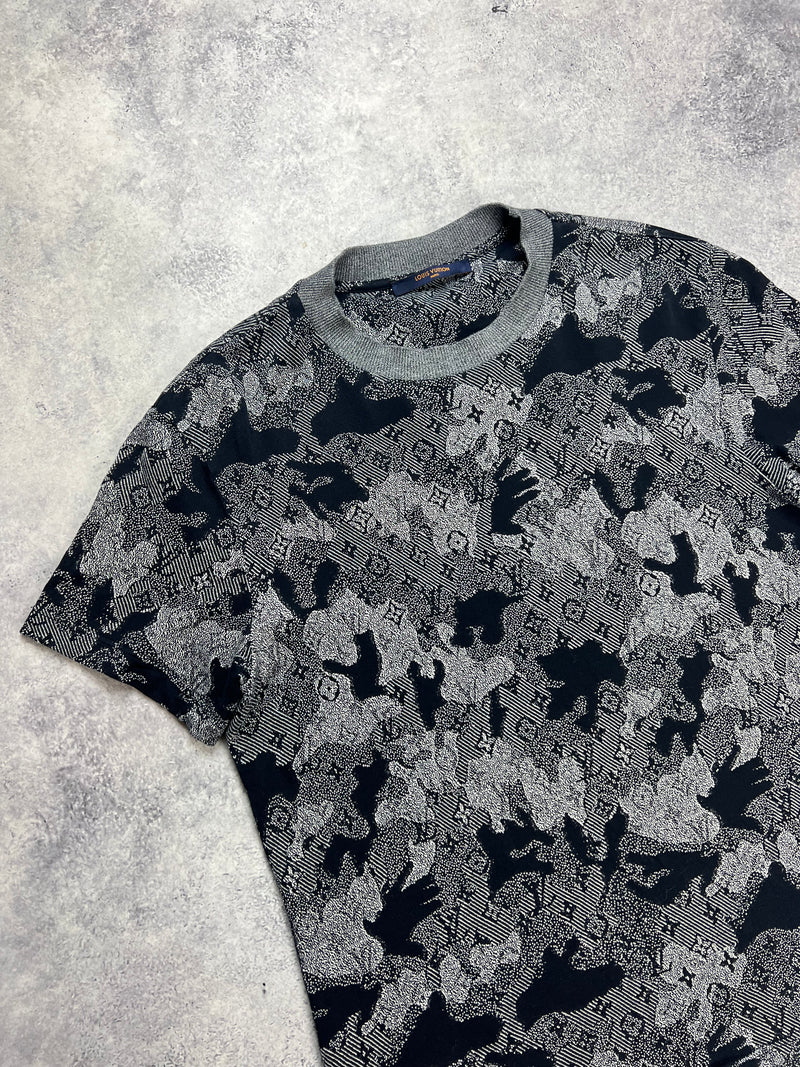 Louis vuitton grey camo jacquard tee