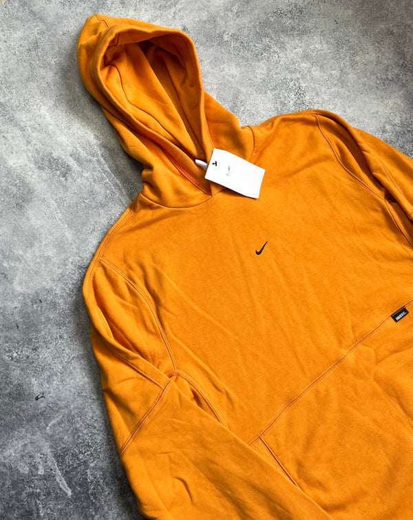Nike orange cotton & nylon hoodie