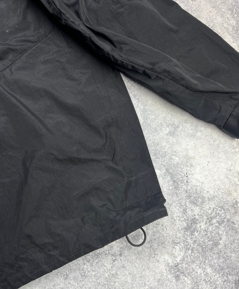 CP company nylon chrome black half zip overshirt