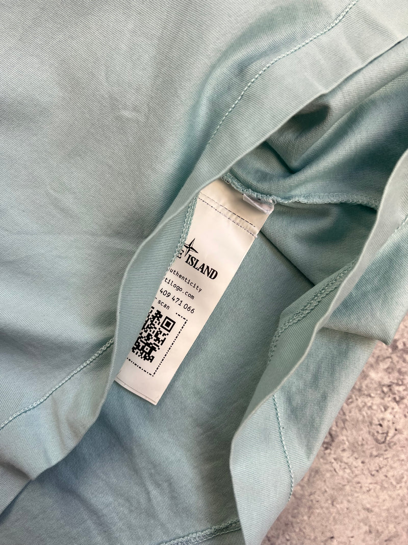 Stone island SS22 aqua blue L/S tee