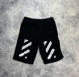 Off-white airport tape black arrow shorts