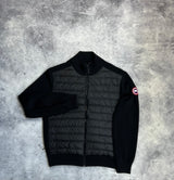 Canada goose black hybridge knit jacket