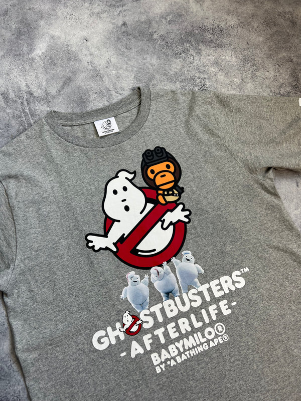 Bape x ghostbusters afterlife grey tee