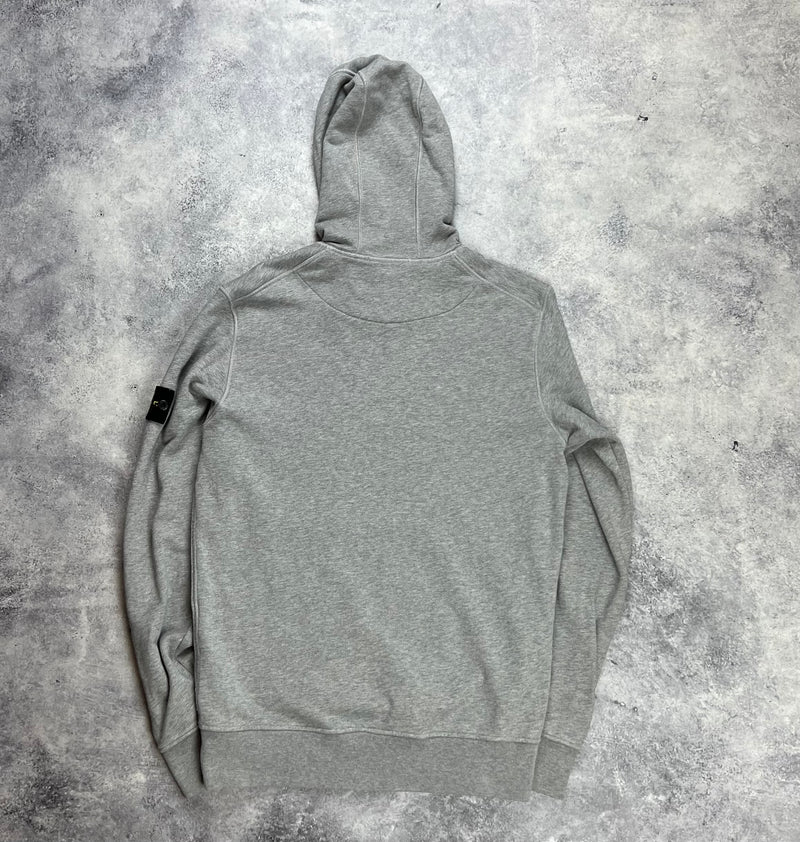 Stone island 2022 light grey pullover hoodie