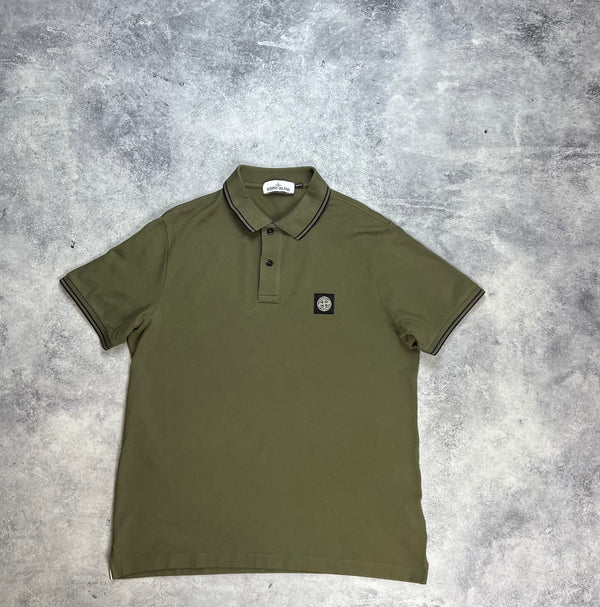 Stone island 2019 khaki polo shirt