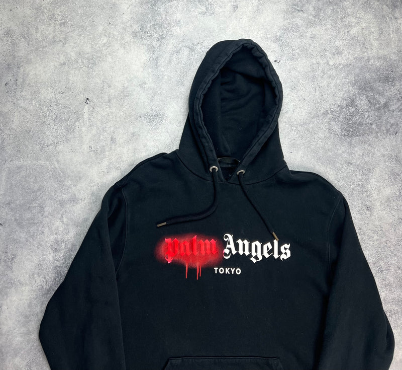 Palm angels black Tokyo spray hoodie