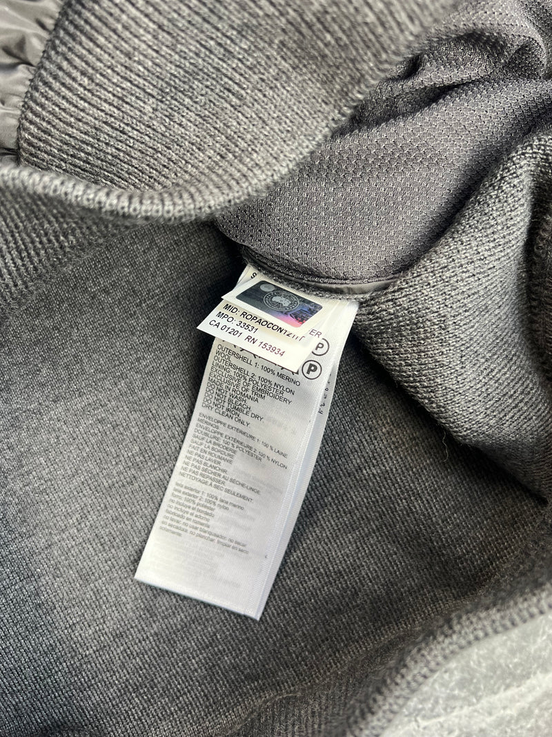 Canada goose grey windbridge black label hoodie