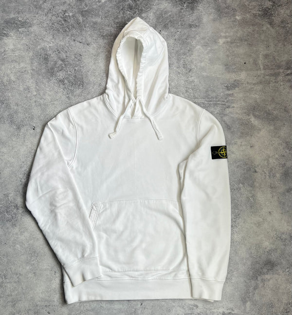 Stone island AW22 white pullover hoodie