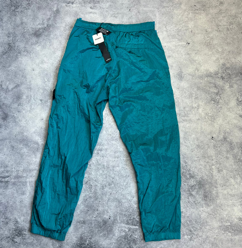 Stone island SS23 teal blue nylon cargo trousers