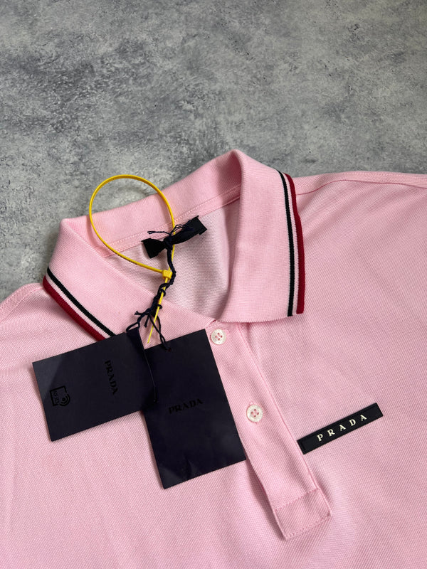 Prada pink polo shirt