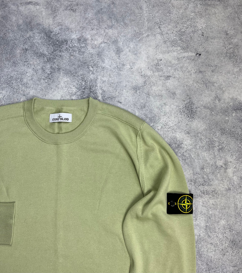 Stone island 2022 light green jumper