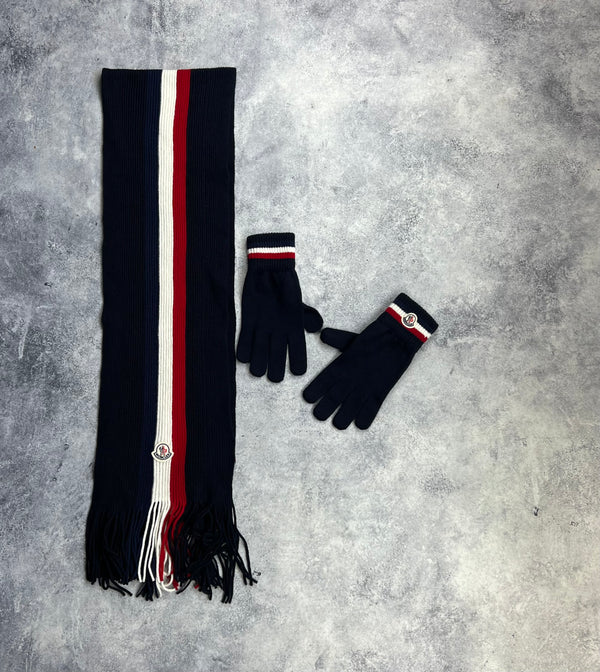 Moncler wool scarf & gloves set