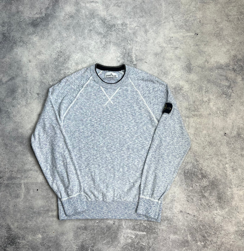 Stone island 2015 mottled blue marl cotton knit