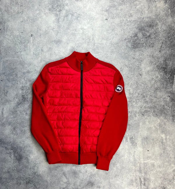 Canada goose red hybridge knit jacket