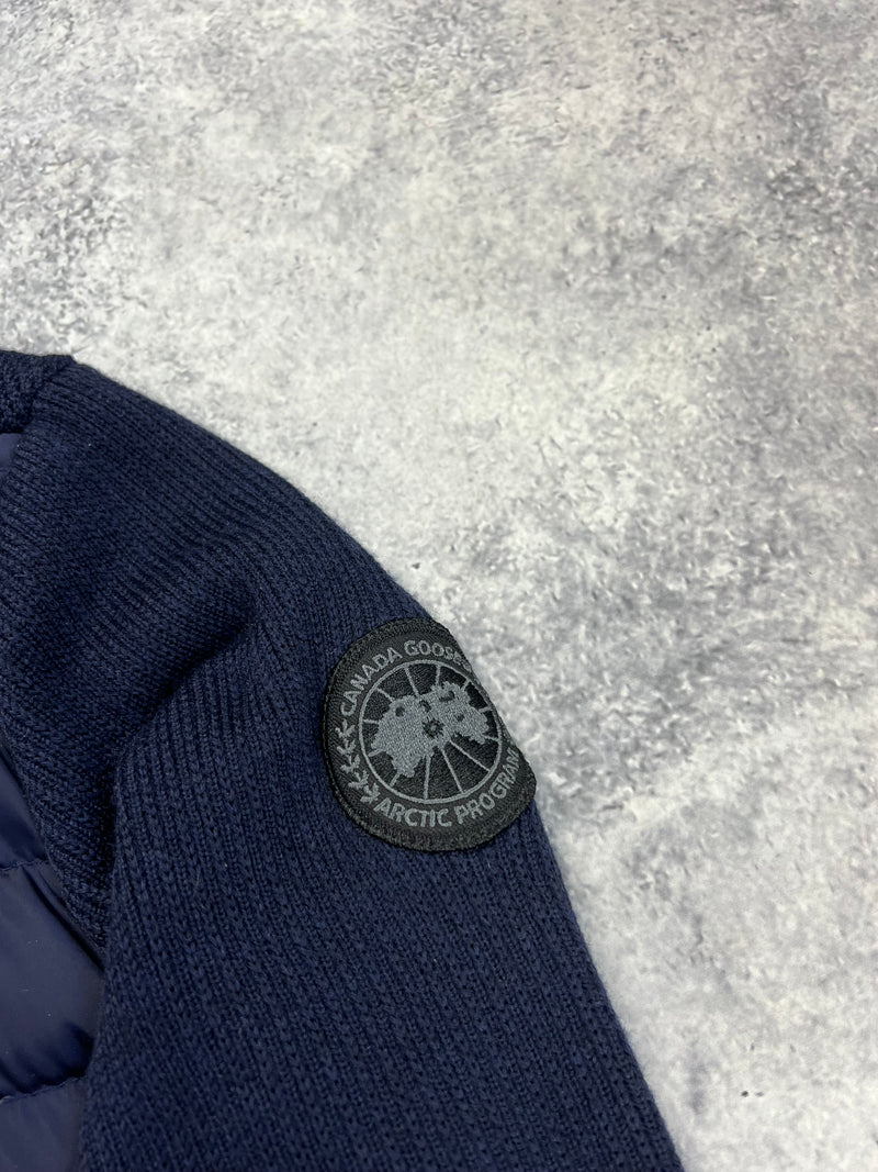 Canada goose navy black label hybridge knit