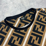 Fendi diagonal FF logo tee