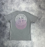 Stone island 2022 grey tricromia three tee