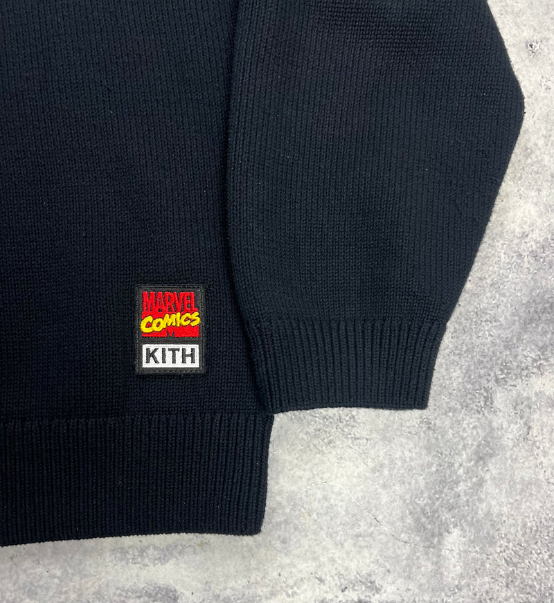 Kith x marvel the venom black sweater