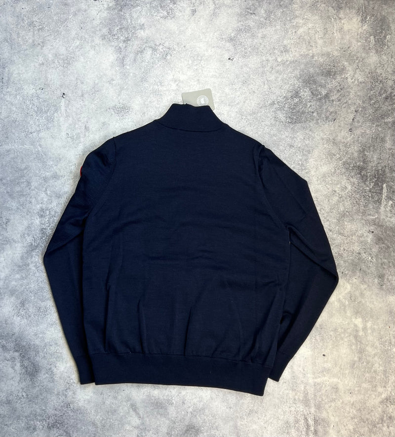 Canada goose navy marine hybridge knit packable jacket