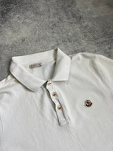 Moncler white polo shirt