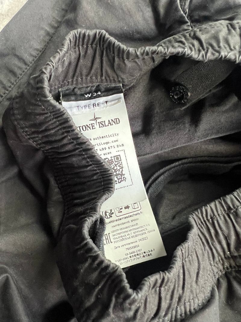 Stone island 2023 black cargo trousers