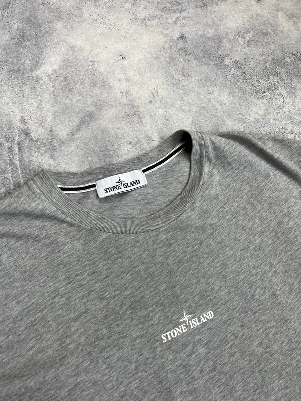 Stone island 2022 grey tricromia three tee